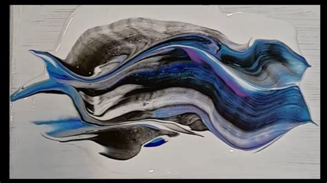 Acrylic Pour Painting Swipe With Palette Knife Fluid Art YouTube