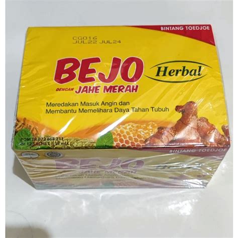 Jual Bejo Herbal Jahe Merah Isi 12 Sachet Shopee Indonesia