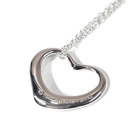 Tiffany Co Open Heart Necklace 16mm Second Hand Tiffany