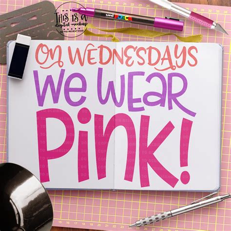 Breast Cancer Svg On Wednesdays Svg We Wear Pink Svg Cancer