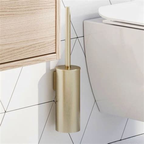 Crosswater Mpro Brushed Brass Toilet Brush Pro025f Brass Bathroom