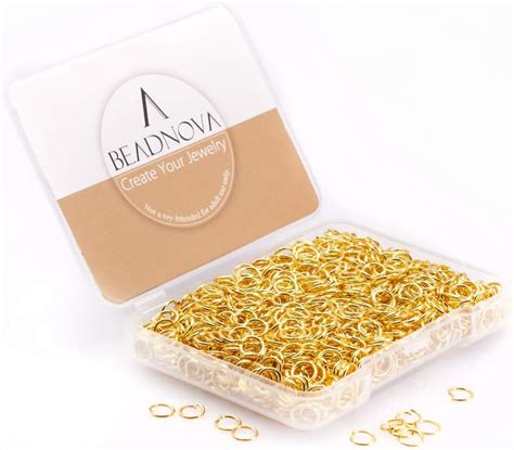 Beadnova Mm Jump Rings For Jewelry Making Gold Open Jump Rings For