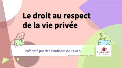 Exposé droit Le droit au respect de la vie privée