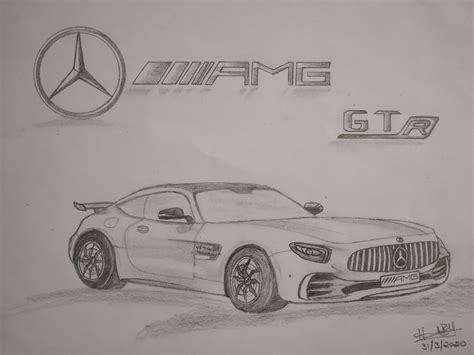 Mercedes Benz Amg Gt R Car Sketch Gtr Benz