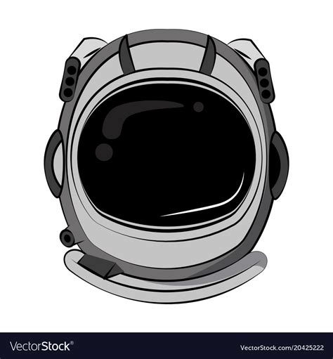 Astronaut helmet cartoon Royalty Free Vector Image