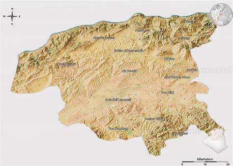 Chlef Map - Algeria