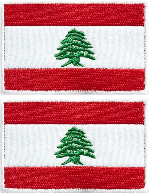 Amazon Stidsds 2 Pack Lebanon Flag Patch Lebanon Flags Embroidered