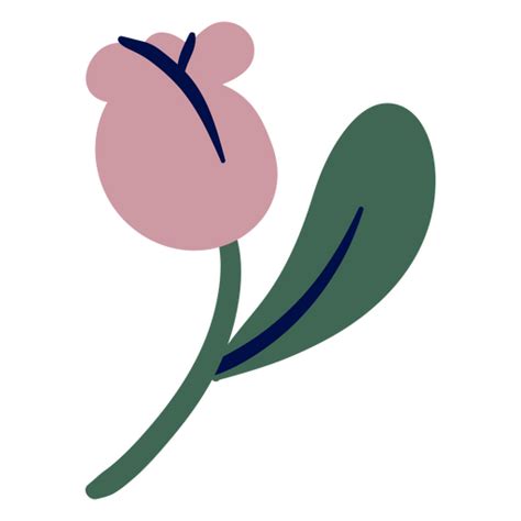 Design Png E Svg De Tulipa Roxa Plana Para Camisetas