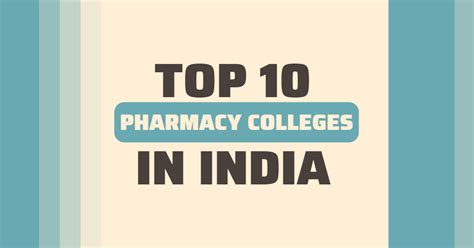 Top 10 Pharmacy Colleges In India Pharmacy India