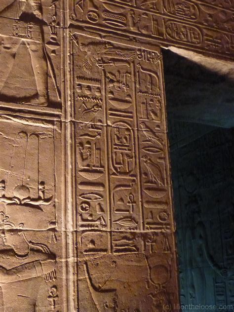 Hieroglyphs of Philae Temple - Lili on the Loose