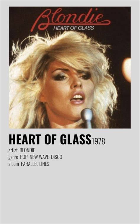 Heart Of Glass Blondie Music Poster