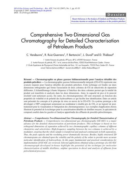 Pdf Comprehensive Two Dimensional Gas Chromatography For Oil