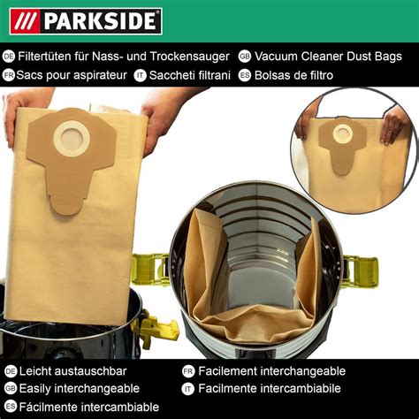 Parkside Pnts B C D E Lidl Wet Dry Vacuum Cleaner Bags L