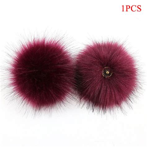 Pompon Moelleux En Fausse Fourrure De Renard Boule De Pom Poms De 8Cm