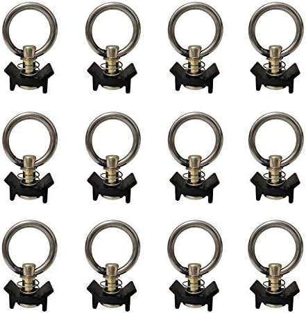 Amazon 12 Pack Black L Track Single Stud Fitting With Round Ring