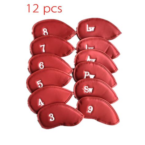 12 Stks Set Exquisite Pu Golf Club Iron Head Cover Grandado