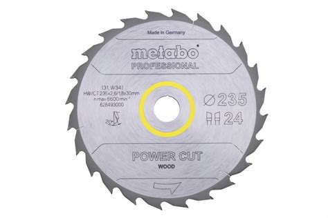 Sawblade 235x2 6 30 Z24 WZ 20 Power Cut KS 85 FS Metabo