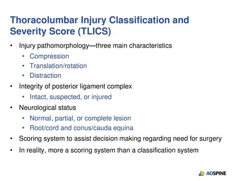 Classification And Management Of Thoracolumbar Fractures Ppt Download