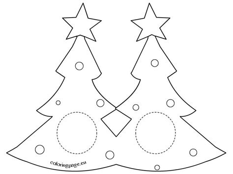 Christmas Craft Christmas Tree Mask Coloring Page Christmas