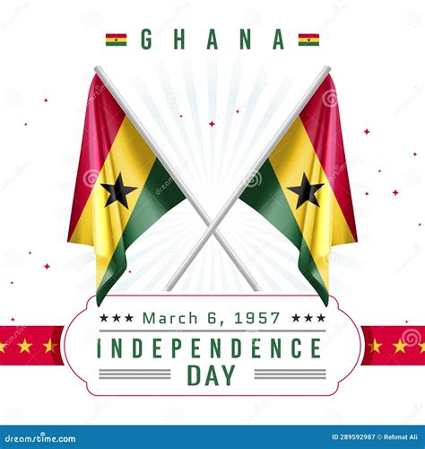 Independence Day of Ghana with Flag Stock Illustration - Illustration of south, independence ...