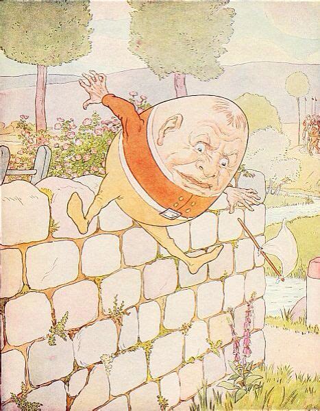 Humpty Dumpty Falling Off A Wall Art Artwork Book Artwork Canvas