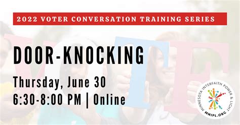 2022 Voter Conversation Training Series 1 Door Knocking Minnesota Interfaith Power And Light