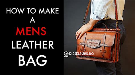 How To Make A Mens Leather Bag Tutorial And Pattern Download Youtube