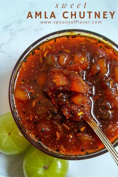 Sweet Amla Chutney Recipe | Amla Chutney - Spoons Of Flavor