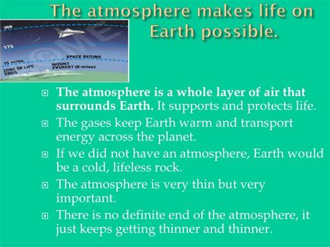 PPT - Earth’s atmosphere supports life. The Sun supplies the atmosphere ...