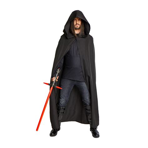 Sith Lord Kylo Ren Hooded Cape Costume Cloak Adult Black Etsy