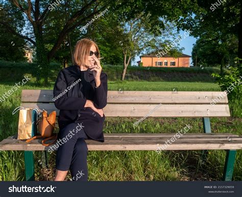Adult Mature Woman Smoking Her Legs Stock Photo Shutterstock