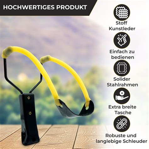 Stk Profi Steinschleuder Zwille Schleuder Spanngummi Slingshot