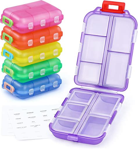 3 Pack Travel Pill Organizer Daily Pill Organizer Travel 8