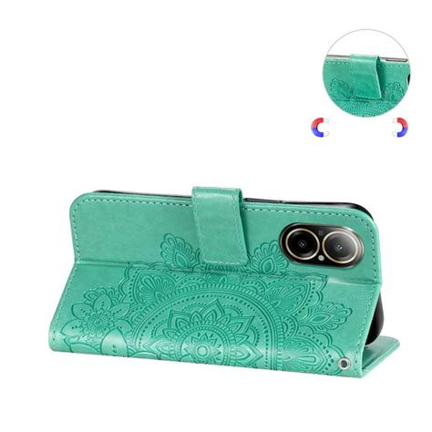 Etui z klapką do Realme C67 Mandala zielone sklep XGSM pl