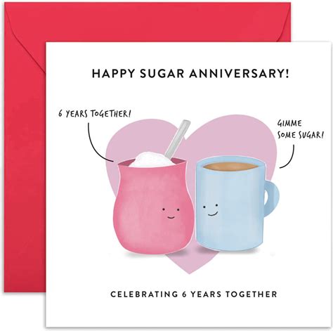 6th Wedding Anniversary Card Wedding Anniversary Card Couple Card Anniversary Card Card For