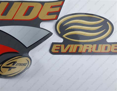 Evinrude 70HP Four Stroke Gold Outboard Decal Kit