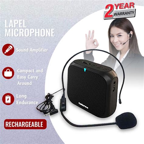 lapel microphone wireless for teaching with speaker megaphone lapel mic Voice Amplifier for ...