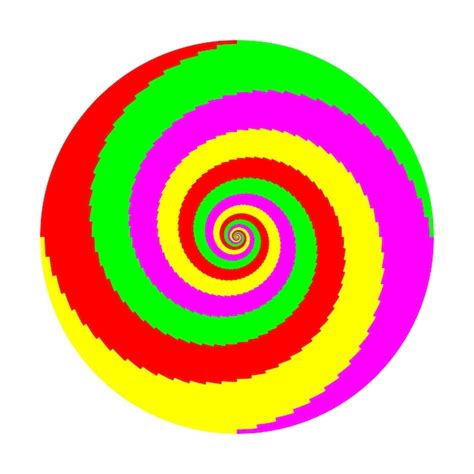 Arte de vector de círculo de vórtice espiral rojo amarillo rosa y