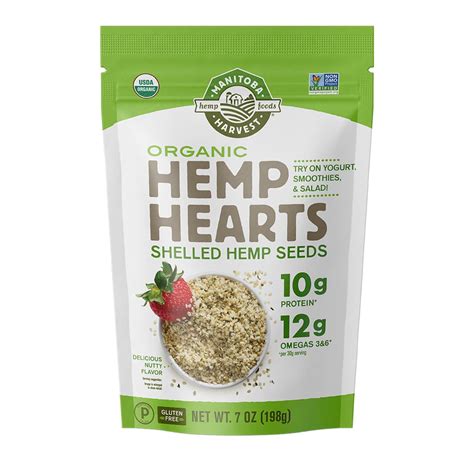 Manitoba Harvest Organic Hemp Seeds 7oz 10g Plant Based Protein And 12g Omega 3