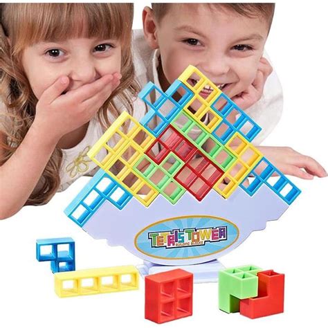 48 Pcs Tetra Tower Jeu Balance Stacking Blocks Jeu Blocs De