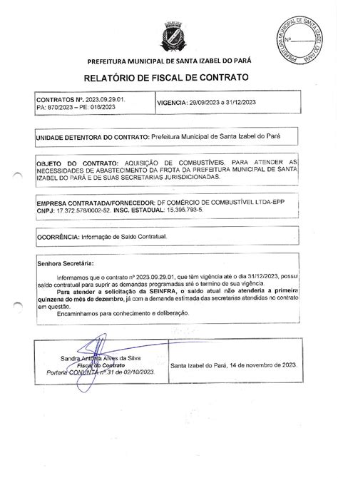 justificativa do 1º TA Prefeitura Municipal de Santa Izabel do Pará