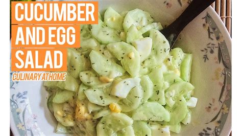 Cucumber And Egg Salad Youtube