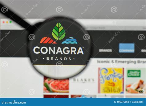 Milan, Italy - August 10, 2017: Conagra Brands Logo on the Website Homepage. Editorial Image ...