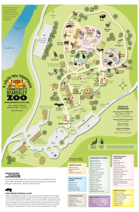 Beardsley Zoo Map and Brochure (2020 - 2023) | ThemeParkBrochures.net