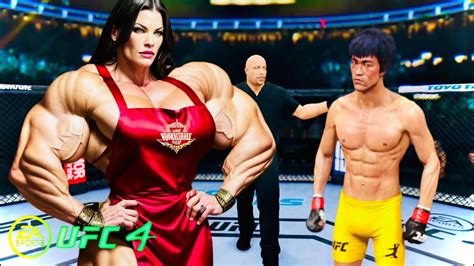 PS5 Bruce Lee Vs Big Muscular Woman Titan EA Sport UFC 4 YouTube