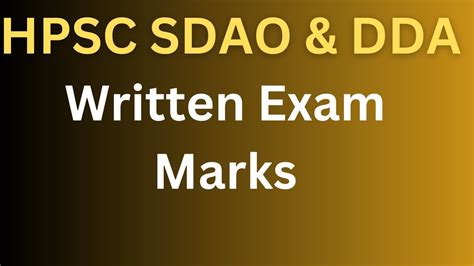 HPSC SDAO DDA Written Exam Marks Naren Sheoran YouTube