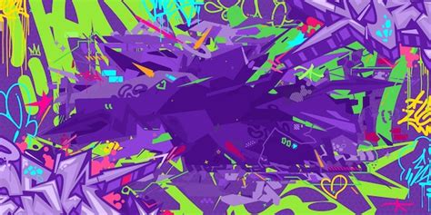 Abstract Colorful Urban Hiphop Graffiti Street Art Estilo Vector De