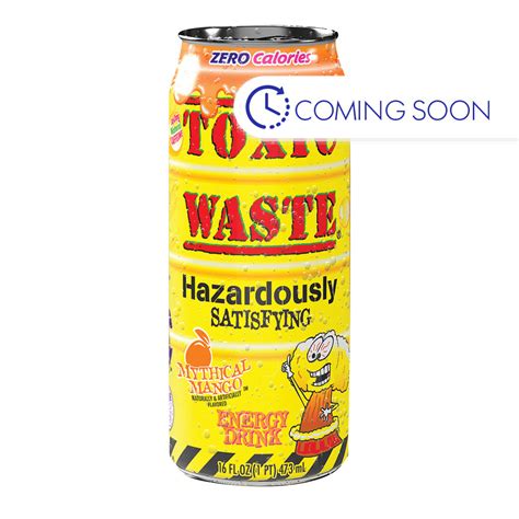 Toxic Waste Mythical Mango Energy Drink 16 Oz Nassau Candy