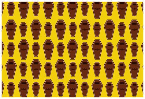 Halloween - Coffin Pattern Background 34105699 PNG