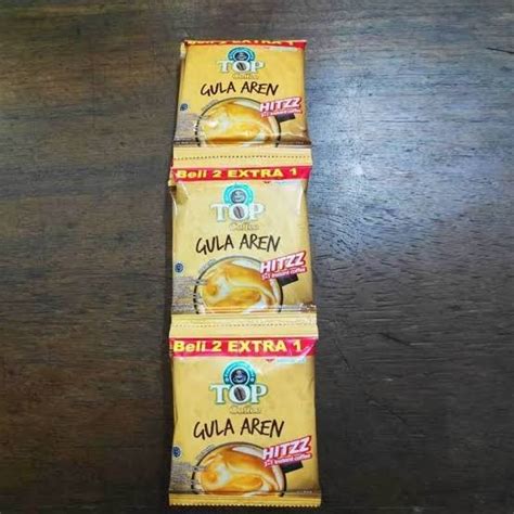 Jual Kopi Gula Aren TOP COFFEE 1 Renteng Isi 15 Sachet 22 Gram